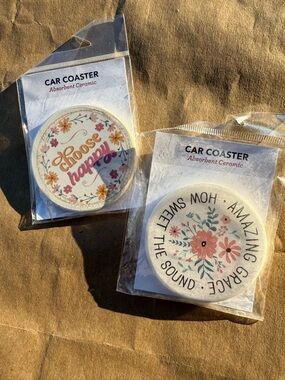 2pck of Ceramic Car Coasters